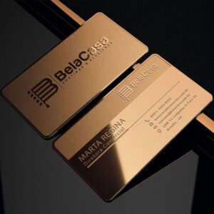metallic visiting cards