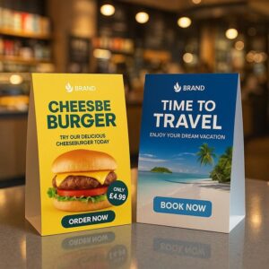 table tent cards – custom printed