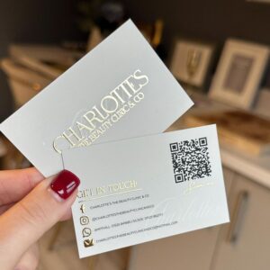 silver foiling visiting cards