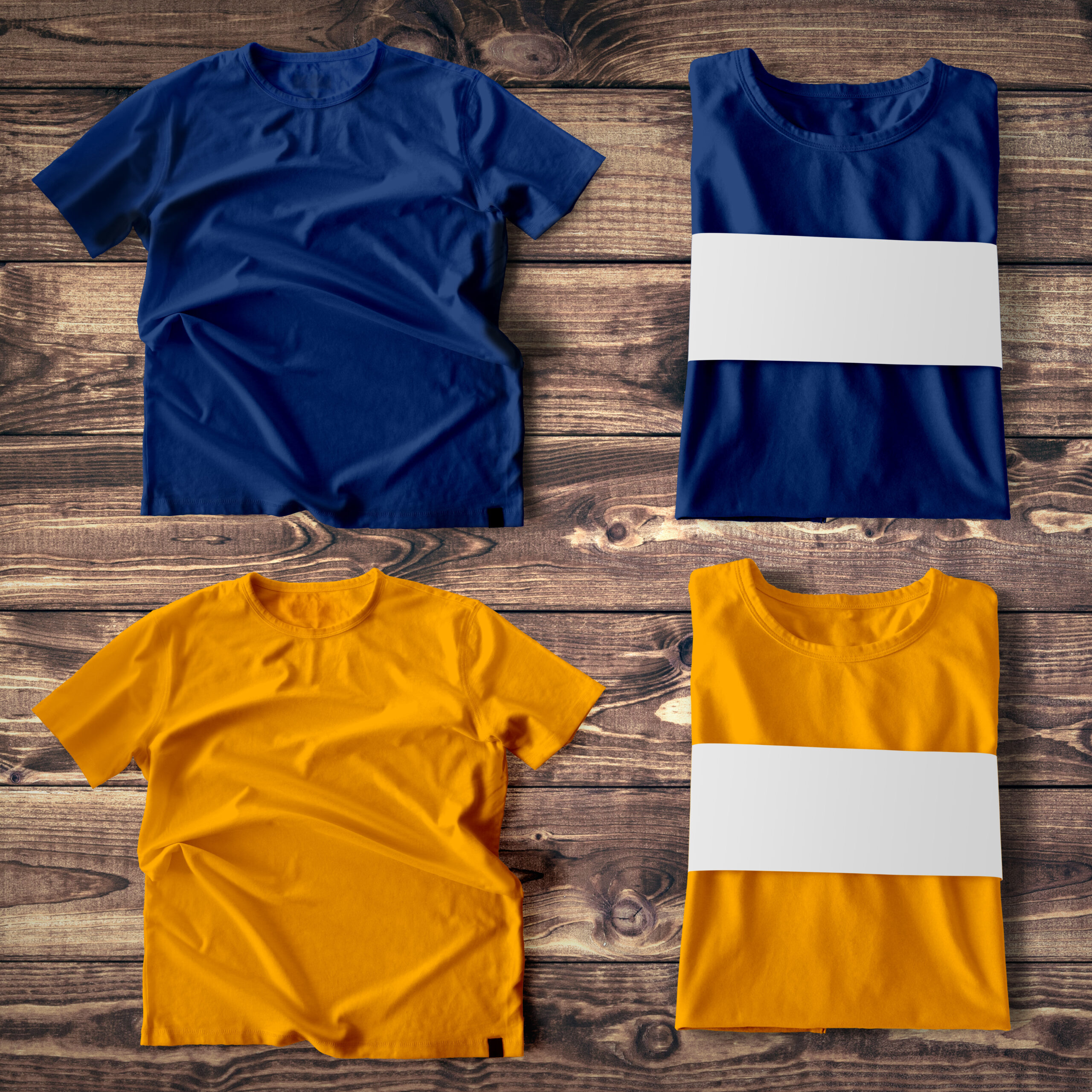colorful t shirts mock up