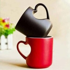 heart shape handle mug